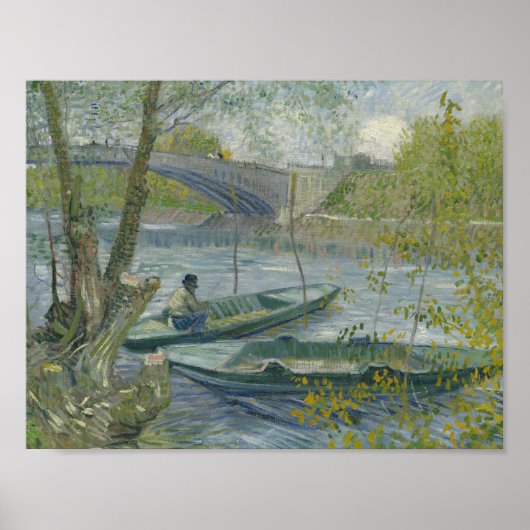 Vincent van Gogh - Fischerei im Frühling, die Pont Poster (Vorne)