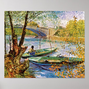 Vincent Van Gogh - Fischerei im Frühling Kunst Poster