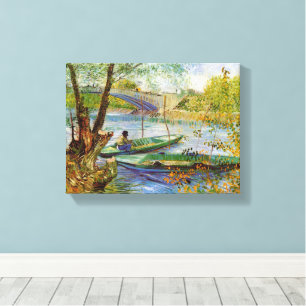 Vincent Van Gogh, Fischerei im Frühling Leinwanddruck