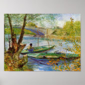 Vincent Van Gogh, Fischerei im Frühling Poster (Vorne)