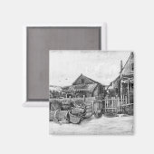 Vincent van Gogh | Fischtrocknungshalle, Schevenin Magnet (Vorderseite/Rückseite)