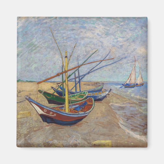 Vincent van Gogh - Fishing Boats on the Beach Magnet (Vorne)