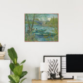 Vincent van Gogh Fishing im Frühling, der Pont de  Poster (Heimbüro)