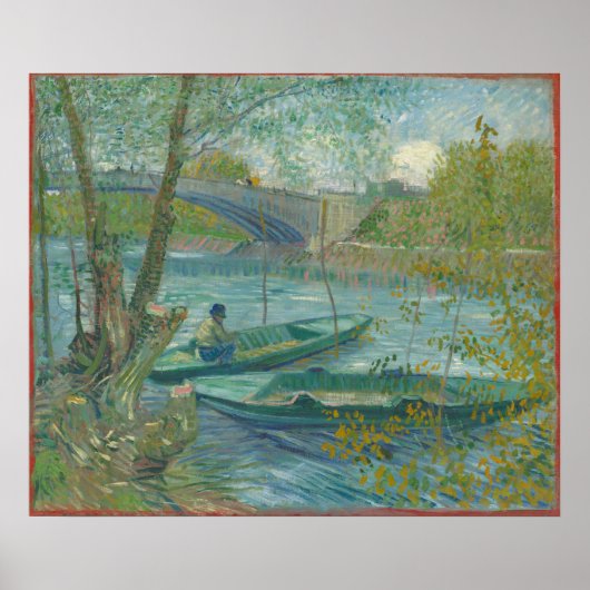 Vincent van Gogh Fishing im Frühling, der Pont de Poster (Vorne)