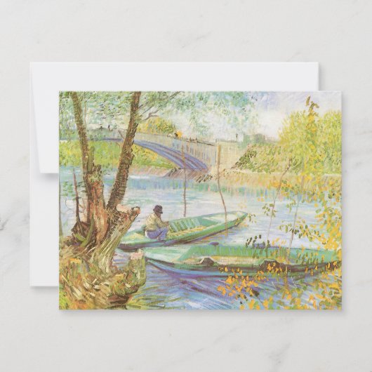 Vincent van Gogh Fishing im Frühling, Pont de Clic (Vorderseite)