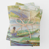 Vincent van Gogh Fishing im Frühling, Pont de Clic Geschenkpapier Set (Beispiel)