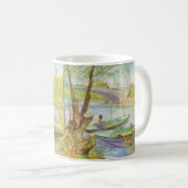 Vincent van Gogh Fishing im Frühling, Pont de Clic Kaffeetasse (VorderseiteRechts)