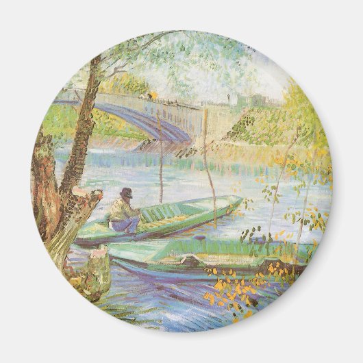 Vincent van Gogh Fishing im Frühling, Pont de Clic Magnet (Vorne)
