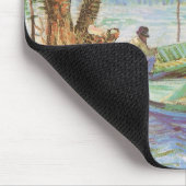 Vincent van Gogh Fishing im Frühling, Pont de Clic Mousepad (Ecke)