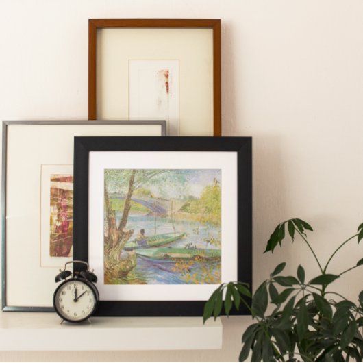 Vincent van Gogh Fishing im Frühling, Pont de Clic Poster
