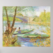 Vincent van Gogh Fishing im Frühling, Pont de Clic Poster (Vorne)