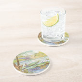 Vincent van Gogh Fishing im Frühling, Pont de Clic Sandstein Untersetzer (Seite)