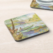 Vincent van Gogh Fishing im Frühling, Pont de Clic Untersetzer (Linke Seite)