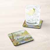 Vincent van Gogh Fishing im Frühling, Pont de Clic Untersetzer (Rechte Seite)