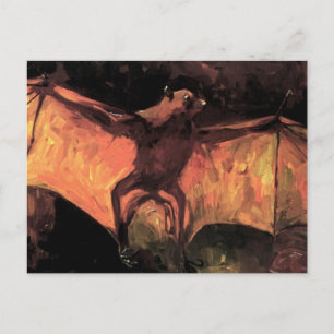 Vincent Van Gogh - Fliegender Fuchs - Halloween Fi Postkarte