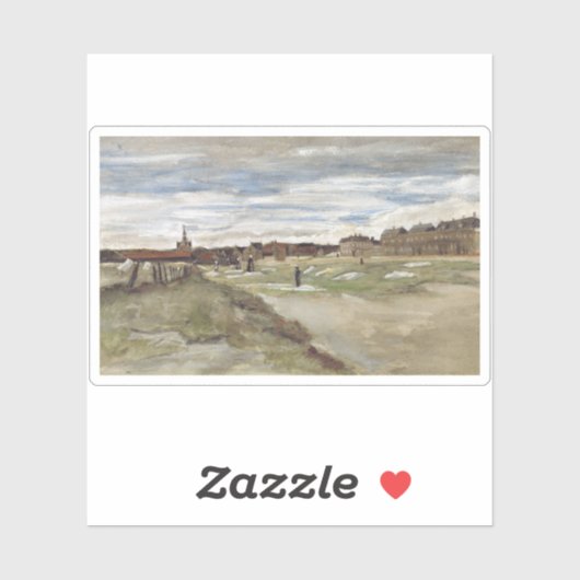 Vincent van Gogh - Frau aus Scheveningen Aufkleber (Blatt)