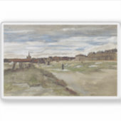 Vincent van Gogh - Frau aus Scheveningen Aufkleber (Vorderseite)