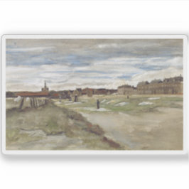 Vincent van Gogh - Frau aus Scheveningen Aufkleber