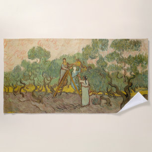 Vincent van Gogh - Frauen beim Olivenpflücken Strandtuch