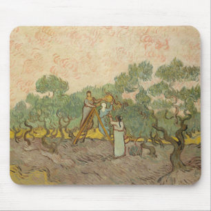 Vincent van Gogh - Frauen, die Oliven pflücken Mousepad