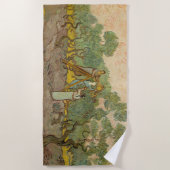 Vincent van Gogh - Frauen, die Oliven pflücken Strandtuch (Vorderseite)