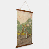 Vincent van Gogh - Frauen, die Oliven pflücken Wandteppich Mit Holzrahmen (Gewinkelt)