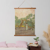 Vincent van Gogh - Frauen, die Oliven pflücken Wandteppich Mit Holzrahmen (Schlafzimmer)
