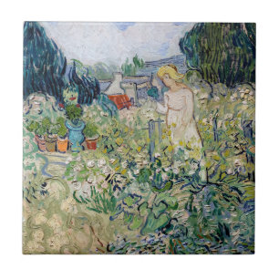 Vincent van Gogh - Fräulein Gachet in ihrem Garten Fliese