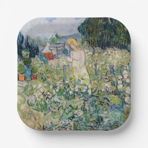 Vincent van Gogh - Fräulein Gachet in ihrem Garten Pappteller