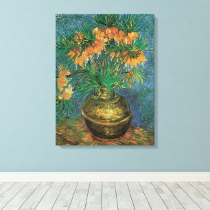 Vincent van Gogh - Fritillarien in einer Kupfervas Leinwanddruck