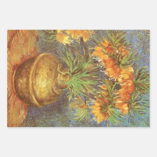 Vincent van Gogh - Fritillaries in einer Kupfervas Geschenkpapier Set (Vorderseite)
