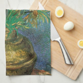 Vincent van Gogh - Fritillaries in einer Kupfervas Geschirrtuch (Viertel Falte)