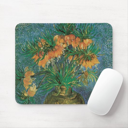 Vincent van Gogh - Fritillaries in einer Kupfervas Mousepad (Mit Mouse)