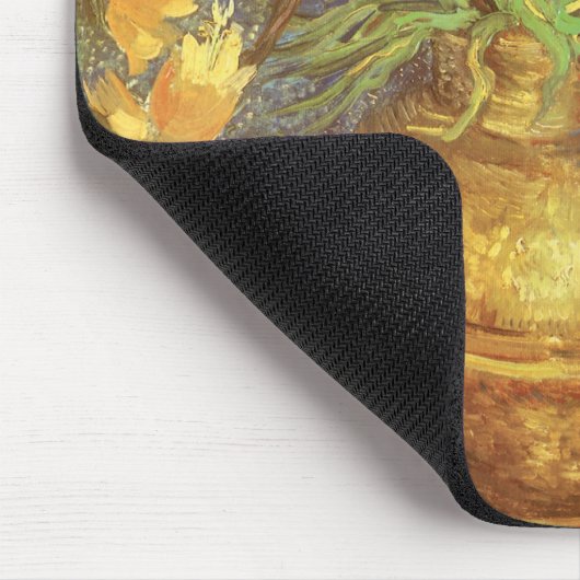 Vincent van Gogh - Fritillaries in einer Kupfervas Mousepad (Ecke)