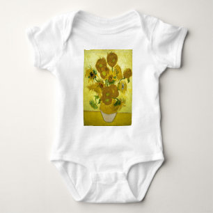 Vincent Van Gogh Fünfzehn Sonnenblumen in einer V Baby Strampler