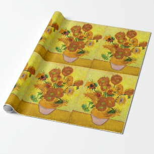 Vincent Van Gogh Fünfzehn Sonnenblumen in einer Va Geschenkpapier