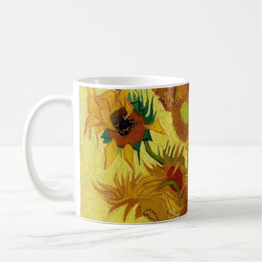Vincent Van Gogh Fünfzehn Sonnenblumen in einer Va Kaffeetasse (Links)