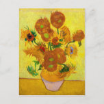 Vincent Van Gogh Fünfzehn Sonnenblumen in einer Va Postkarte<br><div class="desc">Vincent Van Gogh Fünfzehn Sonnenblumen Im Fünfspänner über den Gotthard</div>