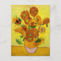 Vincent Van Gogh Fünfzehn Sonnenblumen in einer Va