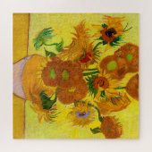 Vincent Van Gogh Fünfzehn Sonnenblumen in einer Va Puzzle (Horizontal)