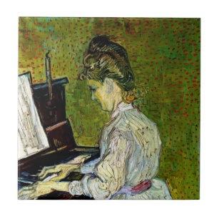 Vincent van Gogh - Gänseblümchen Gachet am Klavier Fliese