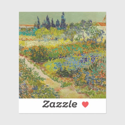 Vincent Van Gogh Garden at Arles Aufkleber (Blatt)