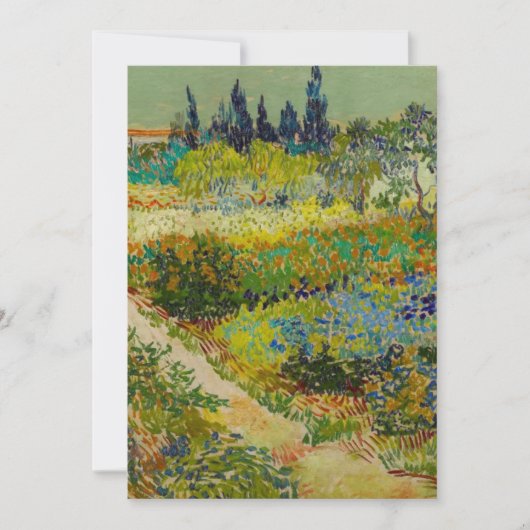Vincent Van Gogh Garden at Arles Einladung (Vorderseite)