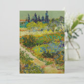 Vincent Van Gogh Garden at Arles Einladung (Stehend Vorderseite)