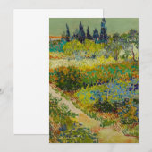 Vincent Van Gogh Garden at Arles Einladung (Vorne/Hinten)