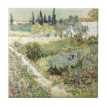Vincent Van Gogh Garden at Arles Fliese<br><div class="desc">Vincent Van Gogh Garden at Arles</div>