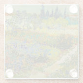 Vincent Van Gogh Garden at Arles Glasuntersetzer (Rückseite)