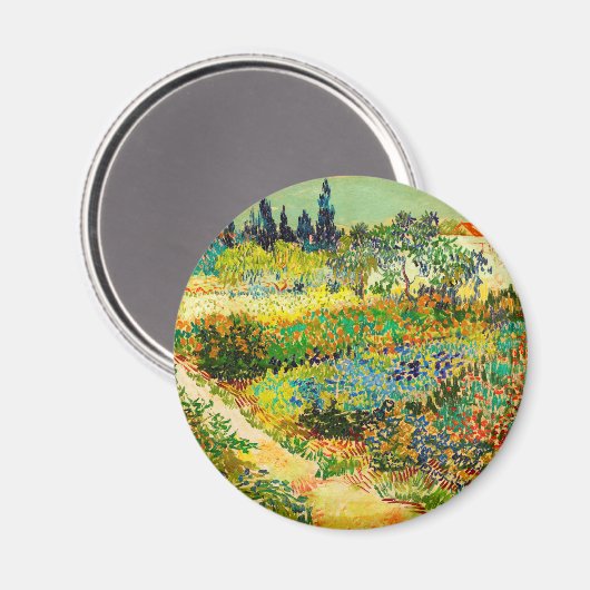 Vincent Van Gogh Garden at Arles Magnet (Vorderseite/Rückseite)