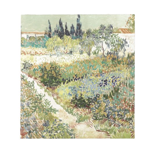 Vincent Van Gogh Garden at Arles Notizblock (Vorderseite)