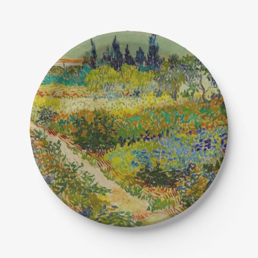 Vincent Van Gogh Garden at Arles Pappteller (Vorderseite)